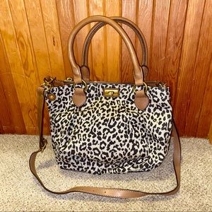 J. Crew Leopard Satchel Bag